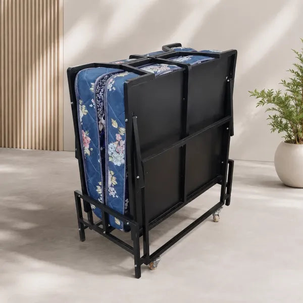 Dream Pro Foldable Rollaway Cot with Mattress - PU Foam Mattress