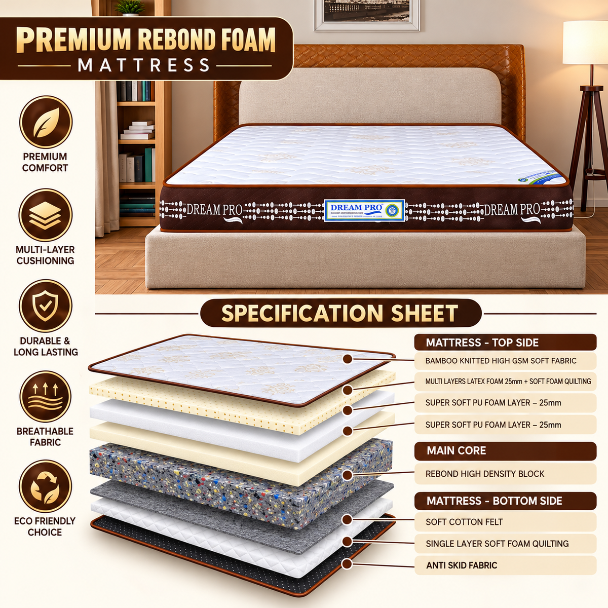 Dream Pro Ortho Cool Rebond Eco - ST Mattress