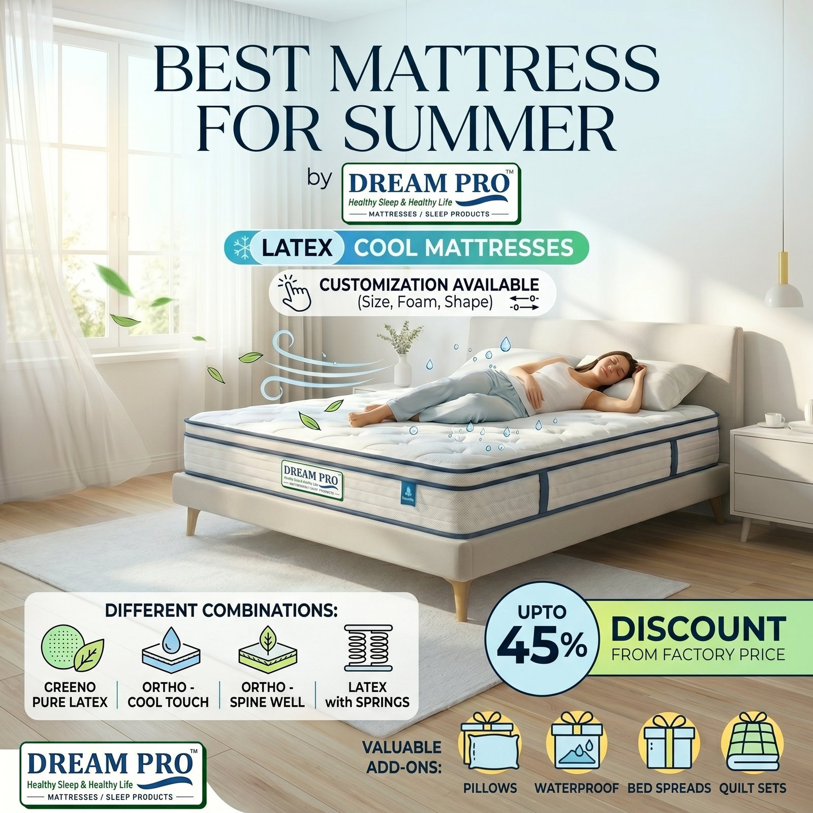 Best Mattress for Summer by Dream Pro – Latex Cool Mattresses